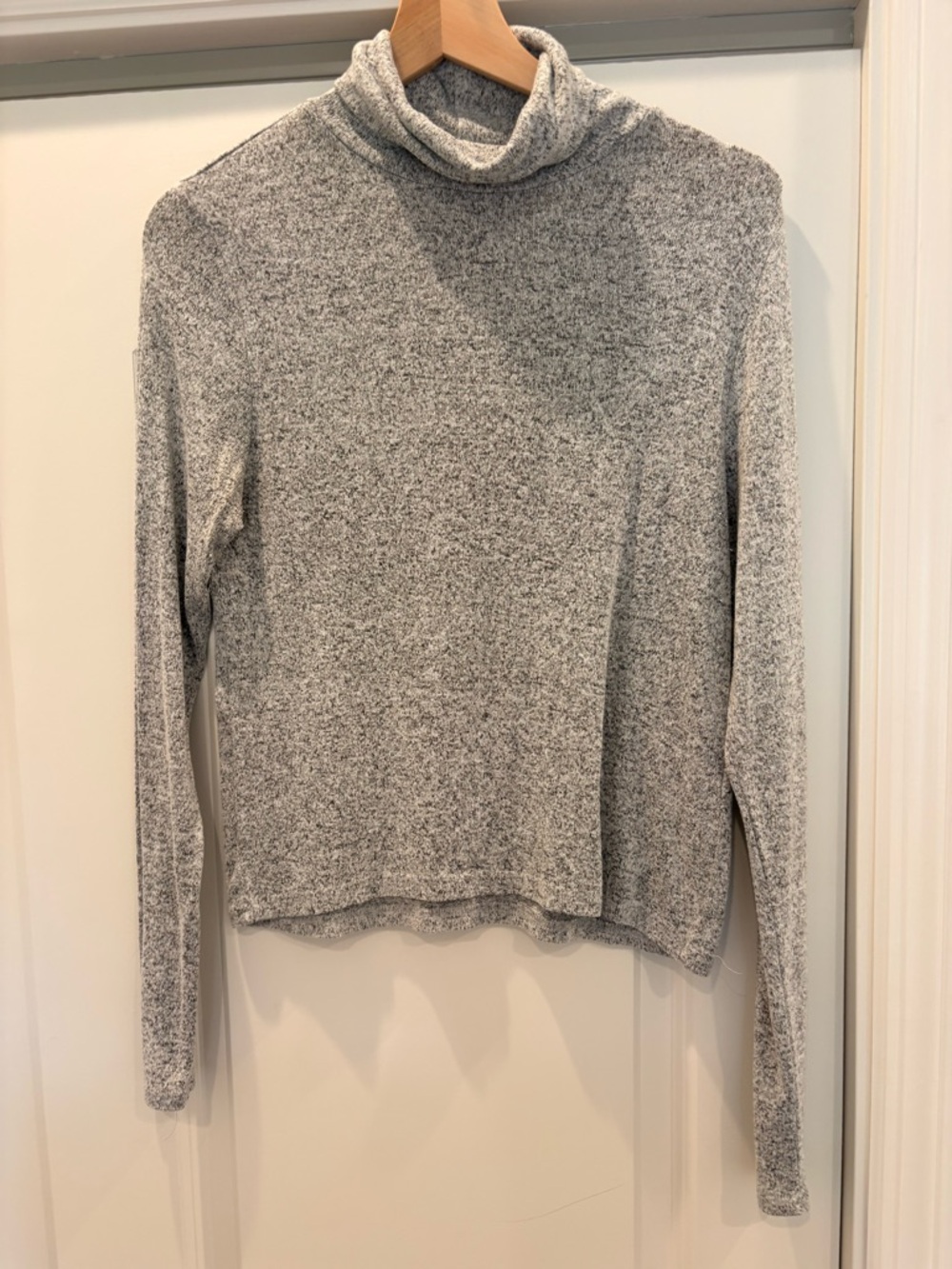 Zara Turtleneck Heathered Grey Long Sleeve